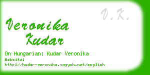 veronika kudar business card